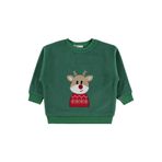 Civil Geyik Nakışlı Erkek Çocuk Sweatshirt, 2-3 Yaş, 19785889225W1, Yeşil, erkek-çocuk