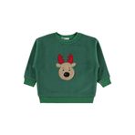 Civil Geyik Nakışlı Erkek Çocuk Sweatshirt, 3-4 Yaş, 19785521625W1, Yeşil, erkek-çocuk
