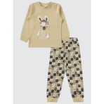 Civil Girls 22K34104024W1-1 Yulaf Sütü Renk Kız Çocuk Pijama Takımı