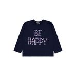 Civil Girls Be Happy Baskılı Kız Çocuk Sweatshirt, 6-7 Yaş, 19330J47725W2, Lacivert, kız-çocuk
