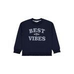 Civil Girls Best Vibes Nakışlı 6-9 Yaş Sweatshirt -, 8-9 Yaş, 19330J45525W2, Lacivert, kız-çocuk