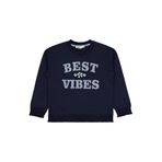 Civil Girls Best Vibes Nakışlı Sweatshirt, 7-8 Yaş, 19330J45525W2-LCV-7, Lacivert, kız-çocuk