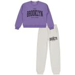 Civil Girls Brooklyn Baskılı 10-13 Yaş Eşofman Takımı - Lila10-11 Yaş