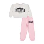 Civil Girls Brooklyn Baskılı 2-5 Yaş Eşofman Takımı - 3-4 Yaş, 2-3 Yaş, 25958218525W1, Ekru, kız-çocuk