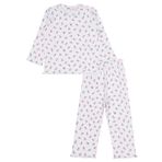 Civil Girls Çiçek Desenli 2-5 Yaş Pijama Takımı - Ekru 3-4 Yaş