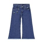 Civil Girls Çiçek Nakışlı 2-5 Yaş Pantolon - 5-6 Yaş, 2-3 Yaş, 20D68050126S1, Mavi, Kız çocuk