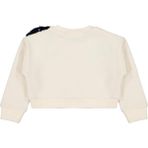 Civil Girls Civil Kız Çocuk Pullu Fiyonklu Ekru Sweatshirt 2-5 Yaş Truvakar Kol Regular Fit Tasarım - 4 - 5 Yaş