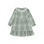 Civil Girls Ekose Desenli Elbise, 8-9 Yaş, 26005360125W1-YSL-8, Yeşil, Kız Çocuklar