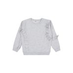 Civil Girls Fırfırlı 6-9 Yaş Sweatshirt - Gri, 8-9 Yaş, 19330J45825W2, Kar Melanj, kız-çocuk