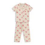 Civil Girls Fiyonk Desenli 10-13 Yaş Pijama Takımı - Fil Dişi