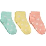 Civil Girls Flower 3'lü 2-12 Yaş Kız Çocuk Patik Çorap - Standart - 12 - 13 Yaş