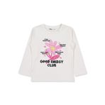 Civil Girls Good Energy Clup Baskılı Kız Çocuk Sweatshirt, 3-4 Yaş, 19K82212925W1, Ekru, kız-çocuk