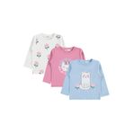 Civil Girls Kedi Baskılı 3'Lü Set 2-5 Yaş Sweatshirt, 4-5 Yaş, 19973765825W1, çok renkli, kız-çocuk
