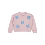 Civil Girls Kelebek Aksesuarlı Kız Çocuk Sweatshirt, 4-5 Yaş, 19L70222625W1, Açık Gül Kurusu, kız-çocuk