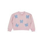 Civil Girls Kelebek Aksesuarlı Sweatshirt, 2-3 Yaş, 19L70222625W1-AGK-2, Açık Gül Kurusu, kız-çocuk