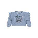 Civil Girls Kelebek Baskılı 2-5 Yaş Sweatshirt -, 3-4 Yaş, 19K34229125W1, Mavi, kız-çocuk