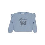 Civil Girls Kelebek Baskılı 6-9 Yaş Sweatshirt -, 9-10 Yaş, 19K34229225W1, Mavi, kız-çocuk