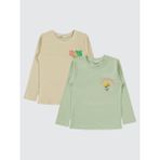 Civil Girls Kız Çocuk 2'li Sweatshirt Yeşil Truvakar Kol Standart Cep Özellikli 5-13 Yaş - 13 - 14 Yaş