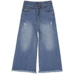Civil Girls Kız Çocuk Buz Mavi Pantolon 10-13 Yaş Geniş Paça Günlük Stil - 11 - 12 Yaş