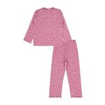 Civil Girls Kız Çocuk Çiçek Desenli Pembe Pijama Takımı, 11-12 Yaş, 22330J28225W3, Soft Pembe, kız-çocuk
