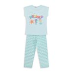 Civil Girls Kız Çocuk Mermaid Baskılı Pijama Takımı, 12-13 Yaş, 22330451326S1, Açık Mint, kız-çocuk
