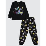 Civil Girls Kız Çocuk Pijama Takımı 6-9 Yaş Siyah 9-10 Yaş