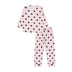 Civil Girls Kız Çocuk Puanlı Pijama Takımı, 8-9 Yaş, 22330J28125W2, Pudra, kız-çocuk