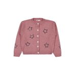 Civil Girls Kız Çocuk Pullu Yıldız Nakışlı Hırka, 6-7 Yaş, 39U53355225W2, Pembe, Kız Çocuklar