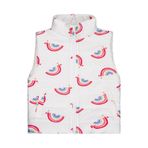 Civil Girls Kız Çocuk Rainbow Baskılı Yelek, 2-3 Yaş, 44L41189125W1, Ekru, Kız Çocuklar