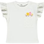 Civil Girls Kız Çocuk T-Shirt 2-5 Yaş Ekru - 5 - 6 Yaş