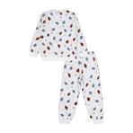 Civil Girls Kız Çocuk Yaprak Desen Pijama Takımı, 8-9 Yaş, 22785847025W1, Ekru, kız-çocuk