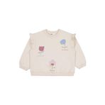Civil Girls Lale Baskılı Sweatshirt, 2-3 Yaş, 19330J45325W1-TAS-2, Taş, kız-çocuk