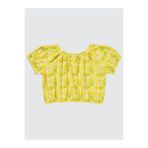 Civil Girls Lastikli Papatya Empirme Crop 6-9 Yaş Tişört - Sarı 7-8 Yaş