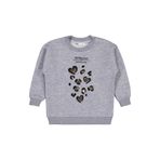 Civil Girls Leopar Baskılı Kız Çocuk Sweatshirt Gri, 5-6 Yaş, 19K34214625W1, Grimelanj, kız-çocuk