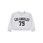 Civil Girls Los Angeles Baskılı Kız Çocuk Sweatshirt, 7-8 Yaş, 19L70154125W1, Kar Melanj, kız-çocuk