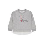Civil Girls Love You Forever Baskılı Sweatshirt, 8-9 Yaş, 19973896824W1-GML-8, Grimelanj, kız-çocuk