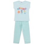 Civil Girls Mermaid Baskılı 10-13 Yaş Pijama Takımı - Yeşil 10-11 Yaş