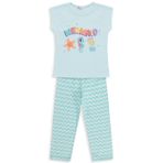 Civil Girls Mermaid Baskılı 10-13 Yaş Pijama Takımı - Yeşil 12-13 Yaş