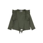 Civil Girls Omuz Fırfırlı 2-5 Yaş Sweatshirt -, 3-4 Yaş, 19330J46225W1, Haki, kız-çocuk