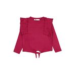 Civil Girls Omuz Fırfırlı Sweatshirt, 2-3 Yaş, 19330J46225W1-KRM-2, Kırmızı, kız-çocuk