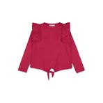 Civil Girls Omuz Fırfırlı Sweatshirt, 8-9 Yaş, 19330J46225W2-KRM-8, Kırmızı, kız-çocuk
