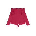 Civil Girls Omuz Fırfırlı Sweatshirt, 9-10 Yaş, 19330J46225W2-KRM-9, Kırmızı, kız-çocuk