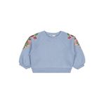 Civil Girls Omuzu Çiçek Nakışlı 2-5 Yaş Sweatshirt - 4-5 Yaş, 4-5 Yaş, 19330J46025W1, Mavi, kız-çocuk