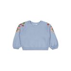 Civil Girls Omuzu Çiçek Nakışlı 6-9 Yaş Sweatshirt -, 6-7 Yaş, 19330J46025W2, Mavi, kız-çocuk