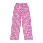 Civil Girls Palmiye Desenli Bol Paça 10-13 Yaş Pantolon - Lila