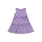 Civil Girls Papatya Desenli 6-9 Yaş Elbise - Lila