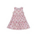 Civil Girls Papatya Desenli 6-9 Yaş Elbise - Pudra