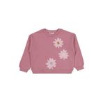 Civil Girls Papatya Nakışlı Kız Çocuk Sweatshirt, 6-7 Yaş, 19330J45625W2, Gül Kurusu, kız-çocuk