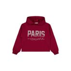 Civil Girls Paris Baskılı Kız Çocuk Sweatshirt, 13-14 Yaş, 19330J51225W1, Bordo, kız-çocuk