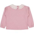 Civil Girls Pembe Çizgili Sweatshirt 6-9 Yaş Kız Çocuk Truvakar Kol ile Şık Tasarım - Gül Kurusu - 9 - 10 Yaş